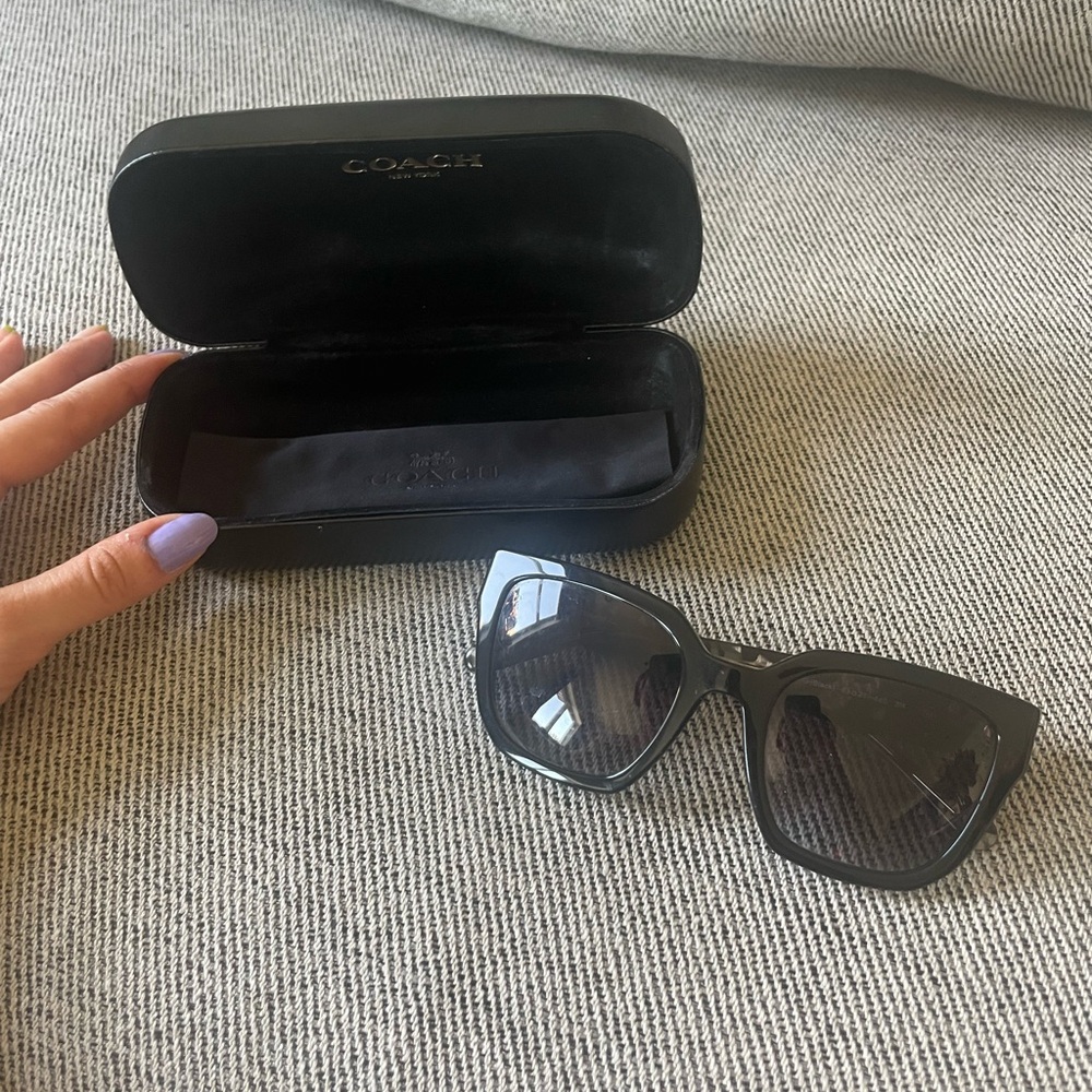 Coach Sunglasses - Black with transparent side and Square Black Frame